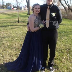 Navy blue prom dress